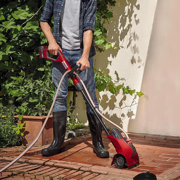 Einhell Akku-Oberflächenbürste PICOBELLA (3424200) Power X-Change PXC 21 cm Arbeitsbreite Teleskopstiel mit Steinbürste ohne Akku ohne Ladegerät – Bild 9