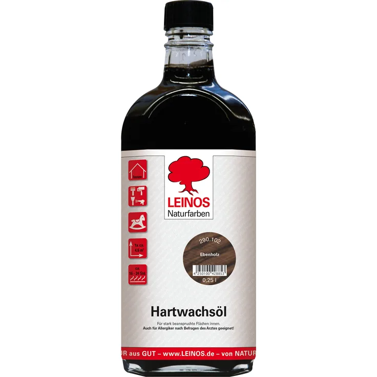Leinos 290 Hartwachsöl 102 Ebenholz 0,25 l
