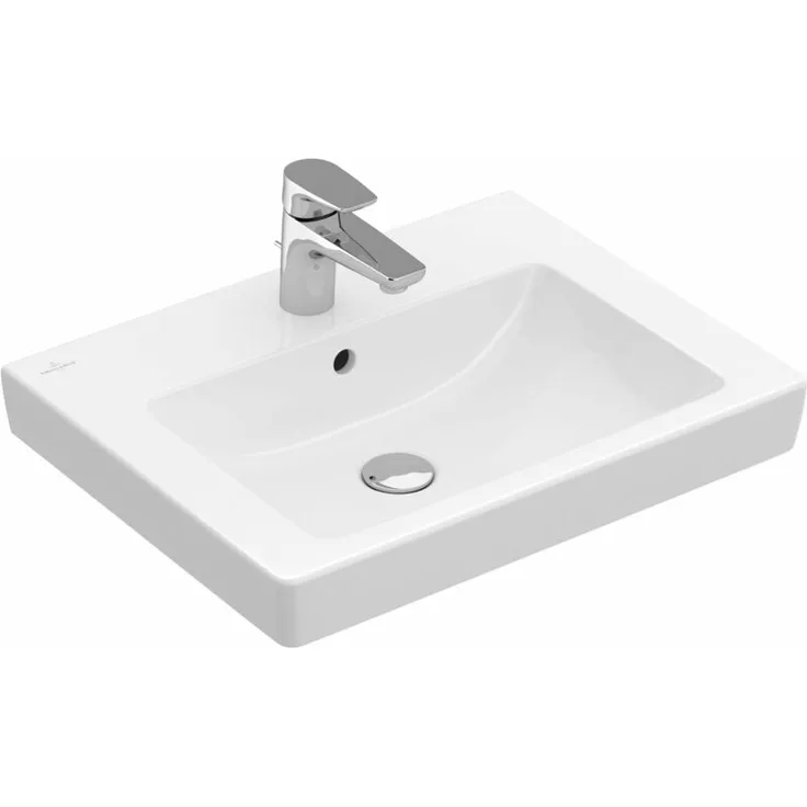 Villeroy & Boch Subway 2.0 Waschtisch B:55xT:44cm 1 Hahnloch mit Überlauf weiß 7113F501