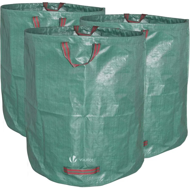 VOUNOT Gartenabfallsack 272 Liter, Gartensäcke für Grünabfall, 3er-Set