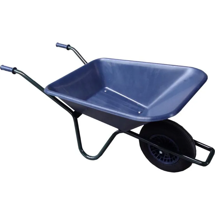 Fort Schubkarre 90 Liter bruchsichere PP-Mulde, dunkelblau
