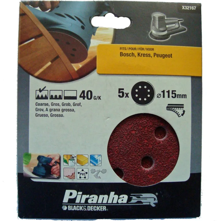 Piranha x32167-xj 115 mm 40 g Quick Fit Random Orbit Sander Disc
