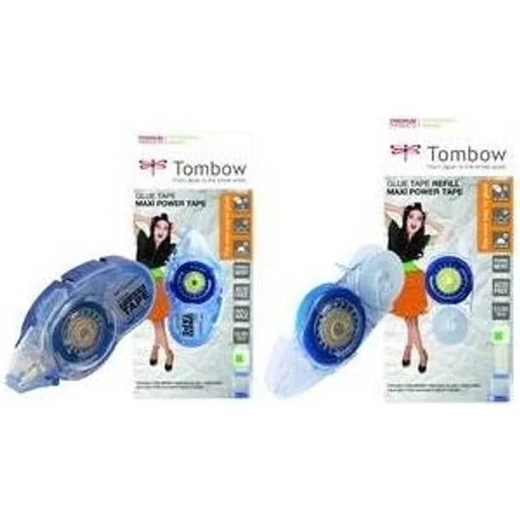 Tombow PN-IP Nachfüllbarer Kleberoller Maxi Power Tape, 8.4 mm x 16 m