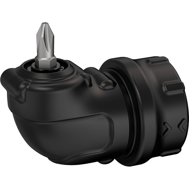 Black+Decker Akku-- Winkelschrauber (3,6V, 1,5Ah Li-Ion, Winkelaufsatz, 8 Positionen, autom. Spindelarretierung, Rechts--Linkslauf, LED-Arbeitsleuchte, magnetische Bit-Aufbewahrung) CS3652LC – Bild 4