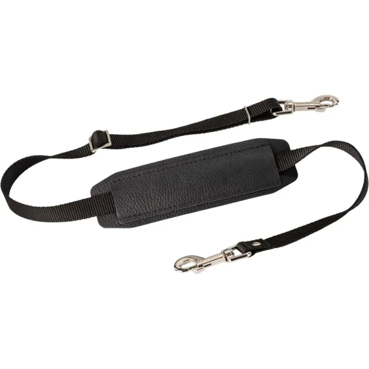 Parat Tragriemen (Zubehör für Werkzeugkoffer, Karabinerhaken, gepolstert, verstellbar bis 1,12 m, Material: Industrieleder) schwarz