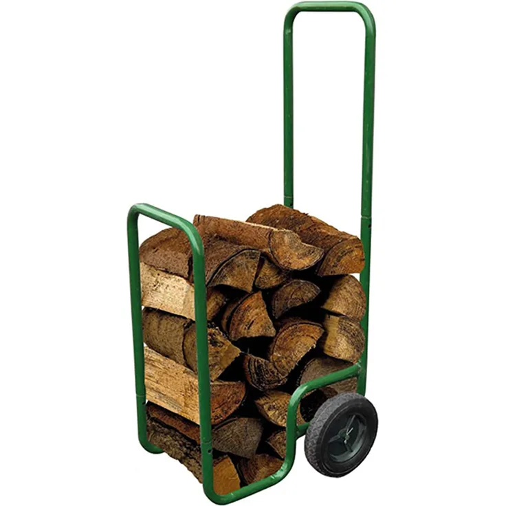 Stabile Sackkarre für Brennholzkarre Traglast 100kg Spezial Kaminholzkarre grün
