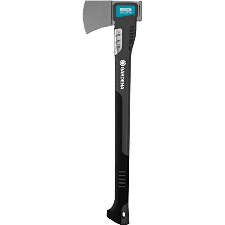 GARDENA Universalaxt 1400 A: Vielseitige Axt für verschiedene Holzarbeiten, Antihaftbeschichtung, Schlagschutz, Hammerfunktion, 60 cm (8716-48)