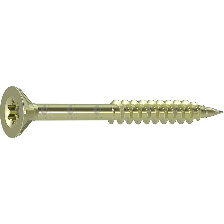Dresselhaus jD - 79 vis à tête fraisée et filetage partiel pour panneaux daggloméré et crans sous 10 i tête 5 x 40 mm galvanised galvanisé jaune chromé - 1137 500 pièces, 0-1137-021- 5,0- 40- -03