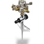 Cellfast Pulsationssprenger, Rasensprenger, Impulsprenger LU zur Bewässerung Flächen bis 530 m², massiv aus Metall, Kreisregner 360°, 52-160