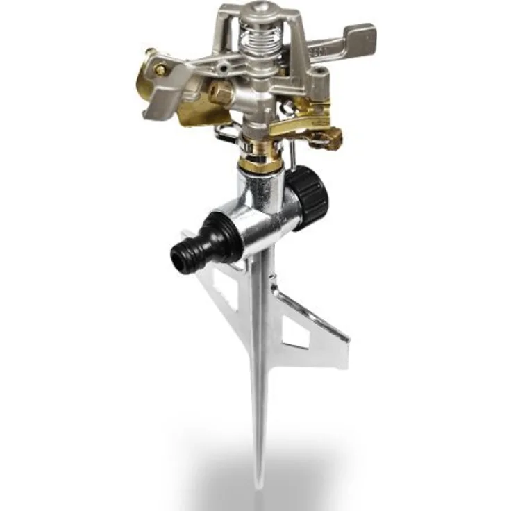 Cellfast Pulsationssprenger, Rasensprenger, Impulsprenger LU zur Bewässerung Flächen bis 530 m², massiv aus Metall, Kreisregner 360°, 52-160