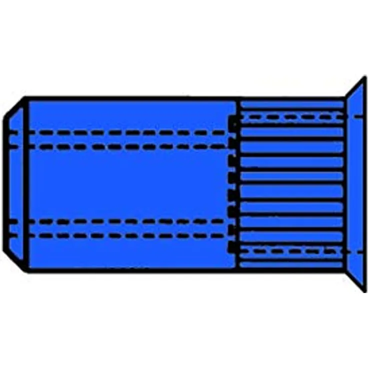 Gesipa Blindnietmuttern Stahl-geraendelt Kleinkopf M 4 x 6 x 12 mm, 500 Stück, (1433711) Blindniettechnik