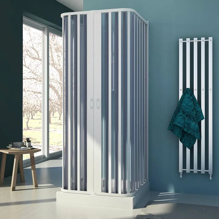 3-seitige Duschkabine in PVC 80x120x80 CM H185 mod. Nova