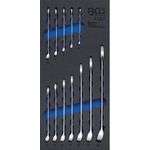 BGS 4082 | Werkstattwageneinlage 1-3: Maul-Ringschlüssel-Satz | 12-tlg. | SW 6 - 22 mm | Gabelringschlüssel