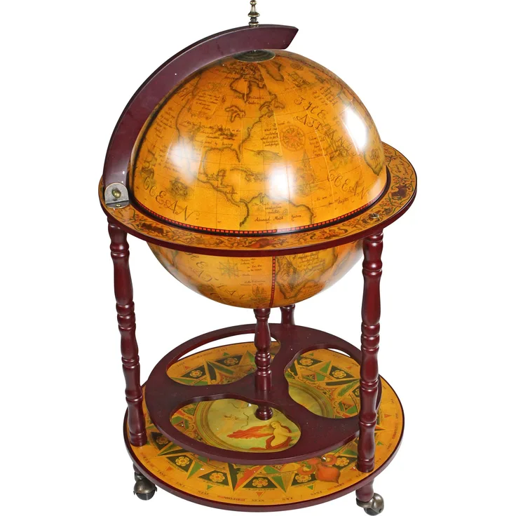 Design Toscano Replika einer italienischen Globusbar aus dem sechzehnten Jahrhundert, Maße: 56 x 56 x 98 cm 9.5 kg