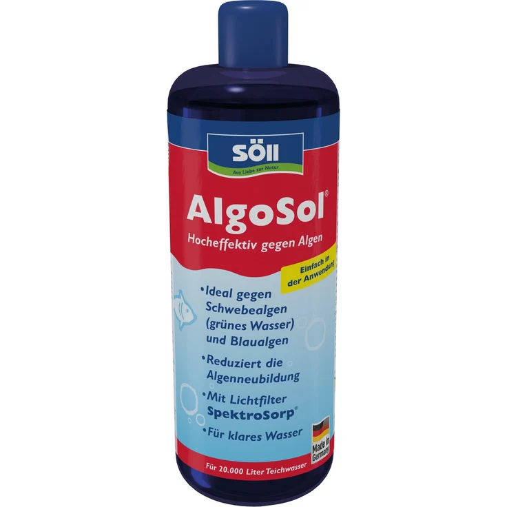 Söll Algenentferner 1 Liter Algosol für 20 Qbm Teichwasser – Bild 1