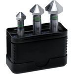 alpen HSS Kegelsenker, 90 Grad, DIN 335 C, Durchmesser 12,4, 16,5, 20,5 mm als 3-teiliger Satz im Gewerbepack, 229200003100