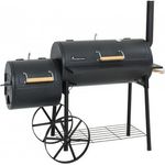 LANDMANN Holzkohlegrill-Lok Smoker (11093), 108 x 151 x 66 cm, Grillfläche 41 x 38 (2x), 39 x 38 (1x) cm