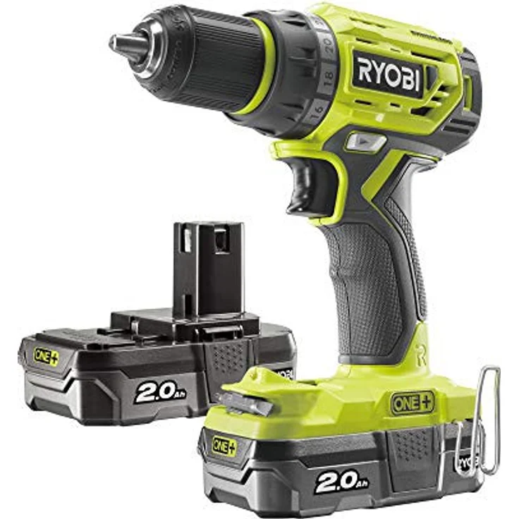 Ryobi R18DD7-220S 18 V ONE+ Brushless Akku-Bohrschrauber, Drehmoment 60 Nm, 2 x 2,0 Ah Akku und Ladegerät – Bild 1