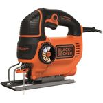 Black & Decker Autoselect Stichsäge mit Klinge, orange, KS801SE, 550W, 18V