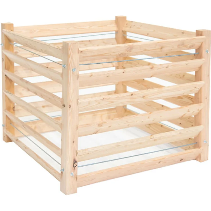 Westmann Westmann Komposter Lärche Holzkomposter Kompostkiste 100x100x80 cm – Bild 1