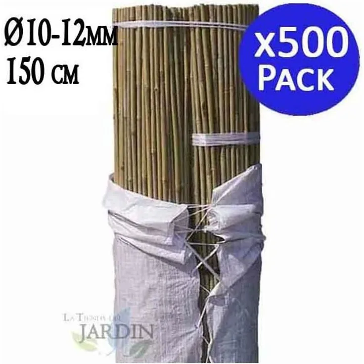 Natural Bamboo Tutorial 150 cm, 10-12 mm Durchmesser. 200 Einheiten