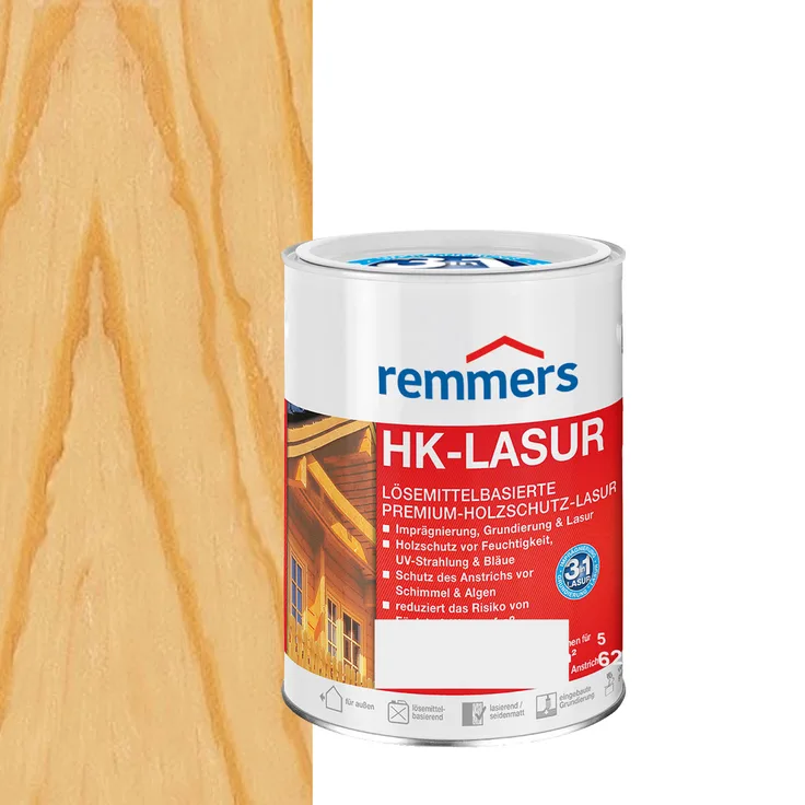 Remmers - Remmers HK-Lasur 0,75 L Eimer Farblos - transparent