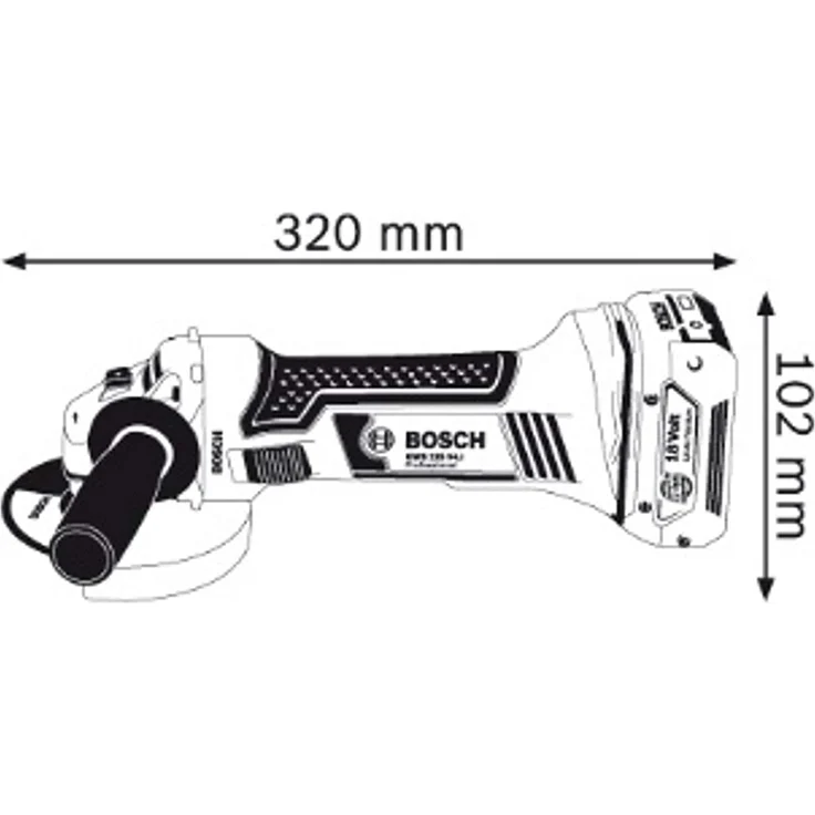 Bosch Professional 18V System Akku Winkelschleifer GWS 18-125 V-LI (Leerlaufdrehzahl: 10.000 min-1, Scheiben-D: 125 mm, ohne Akkus und Ladegerät, in L-BOXX) – Bild 3