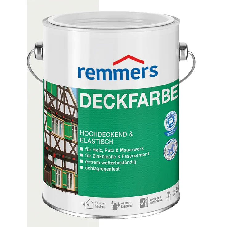 Remmers - Remmers Deckfarbe Weiß RAL 9016, 5 L Eimer - weiß