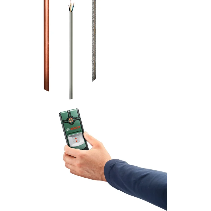 Bosch Truvo Ortungsgerät (für Metall, stromführende Leitungen in 70-50 mm Erfassungstiefe, Kartoninhalt: Truvo, 3x AAA Batterien) mit Batterien – Bild 5