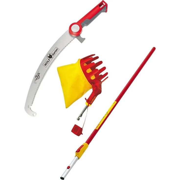 WOLF-Garten 71BCJ002650 Set Profi-Astsäge, Stiel PCS PRO370/ZM-V4/RG-M, Rot, 9x17,5x220 cm