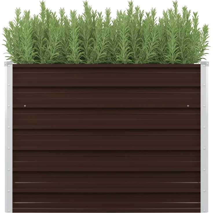 vidaXL Garten-Hochbeet Braun 100 x 40 x 77 cm Verzinkter Stahl – Bild 1