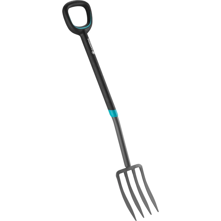 GARDENA ErgoLine Spatengabel: Grabegabel zum Umgraben und Auflockern, gehärteter Qualitätsstahl mit Beschichtung, ergonomischer D-Griff (17013-20) – Bild 1