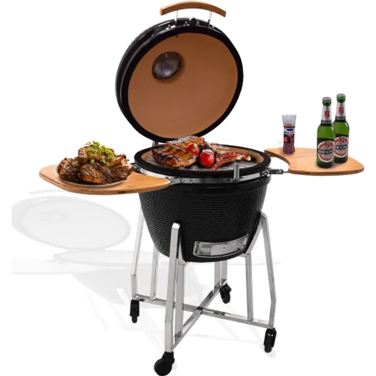 Selbstreinigender Kamado Kugelgrill Holzkohlegrill, 120 x 135 x 74 cm