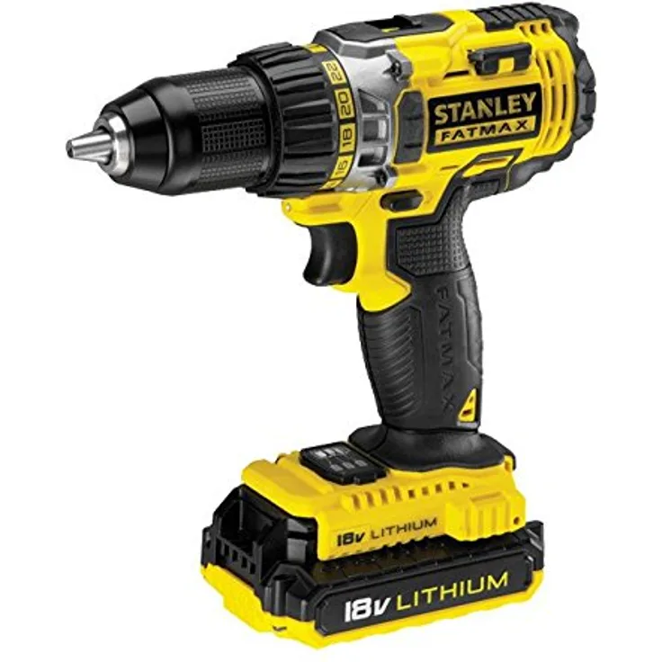Stanley FMC600D2 Elektrische Schlagbohrmaschine, Kabellos 18 V-2 A Schnellspannbohrfutter