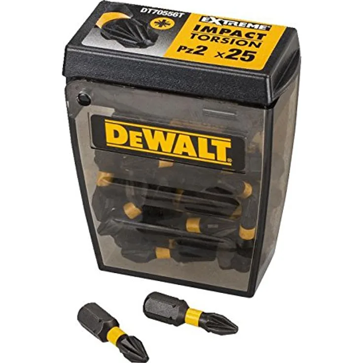 DeWalt Extreme Impact Torsion Schrauberbit-Pack (Pz2, Gesamtlänge 25 mm, 25 Stück in Tic Tac Box) DT70556T