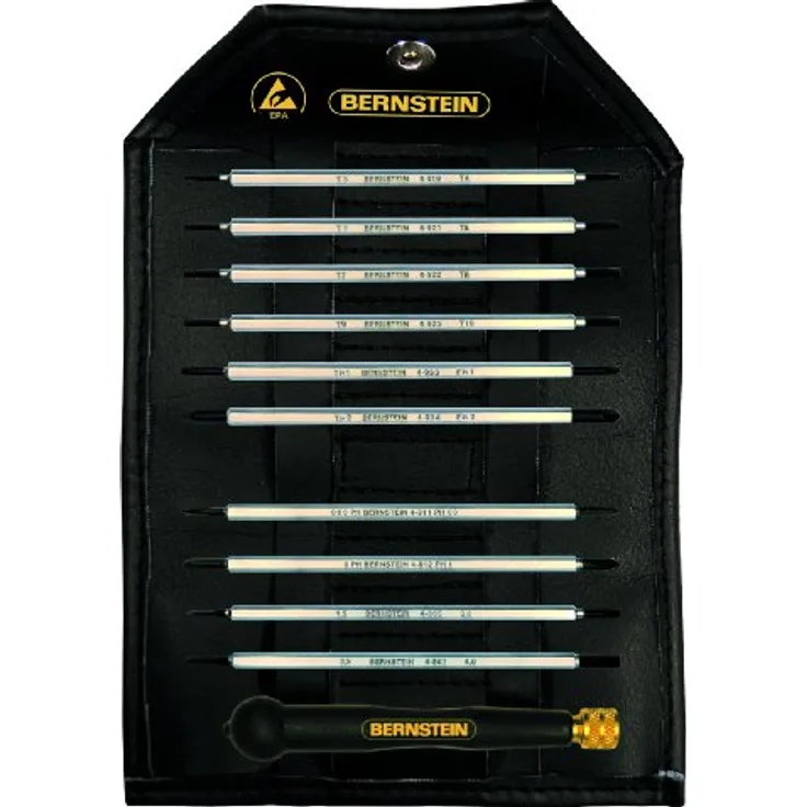Bernstein Werkzeug GmbH 4-960 Umsteck-Schraubendreher-Satz mit ESD-Wechselheft, 11-teilig