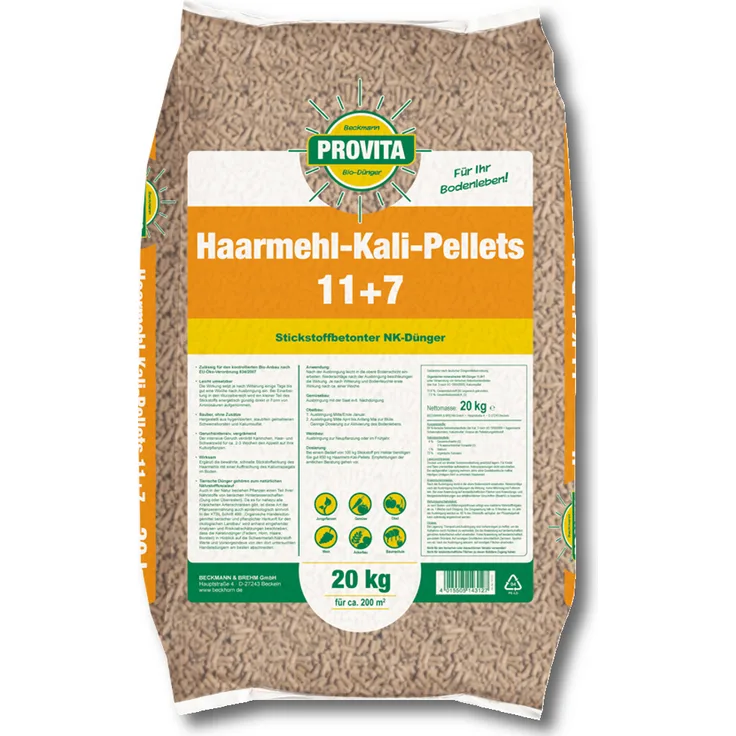 Beckmann Profi Provita Haarmehl-Kali-Pellets, 20 kg