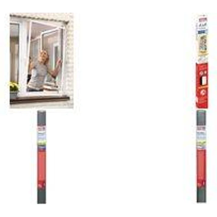 tesa Fliegengitter ALU COMFORT Fenster, 1,20 m x 1,50 m – Bild 1