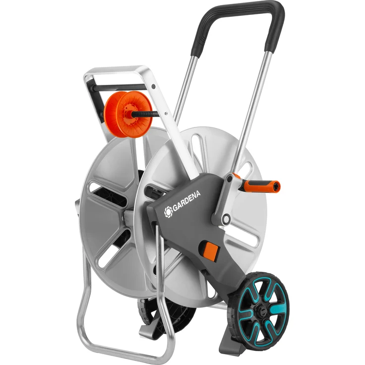 GARDENA Schlauchwagen CleverRoll L Easy Metall: Großer Schlauchwagen bis zu 100 m Kapazität, besonders standfest, Schlauchführung in robustem Metallrahmen (18550-20) – Bild 2