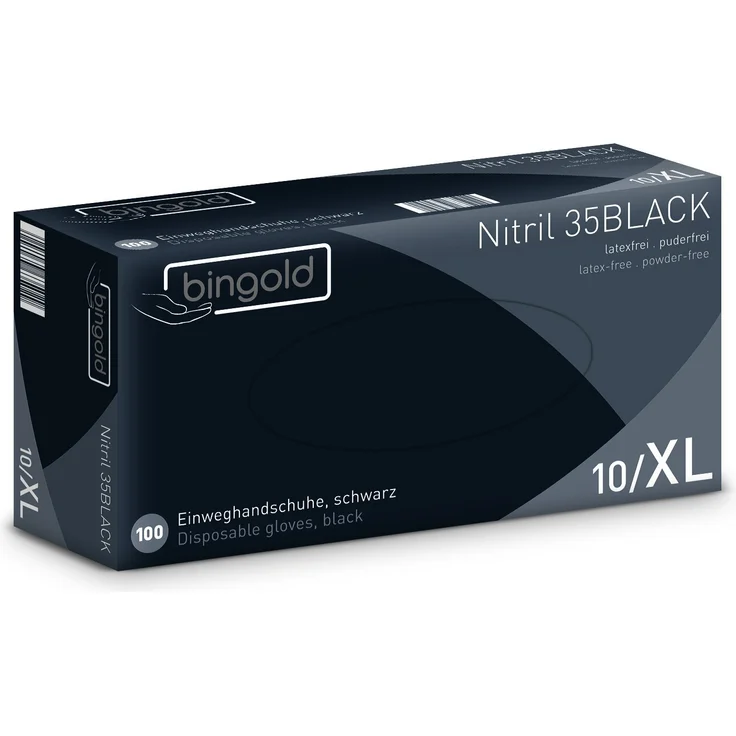Einmalhandschuhe Nitril 35BLACK 100-er Pack - Preisvergleich – Bild 1