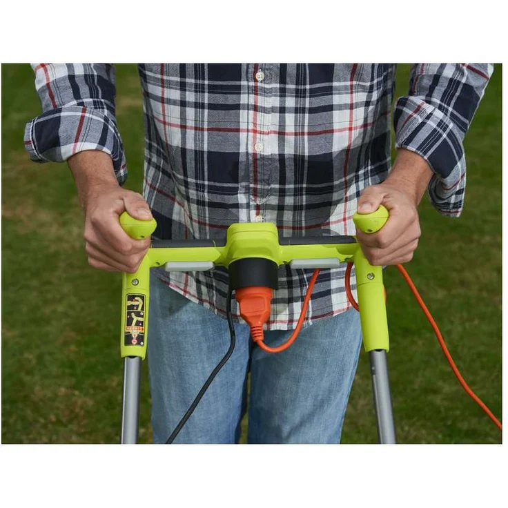 Ryobi Elektro-Rasenmäher RLM15E36H, Grasmäher mit 1500 W, 36 cm Schnittbreite, 5-stufige zentrale Schnitthöhenverstellung, EasyEdge Rasenkamm, inkl. Mulchkeil, 45 l Grasfangsack, Art.-Nr. 5133002345 – Bild 5