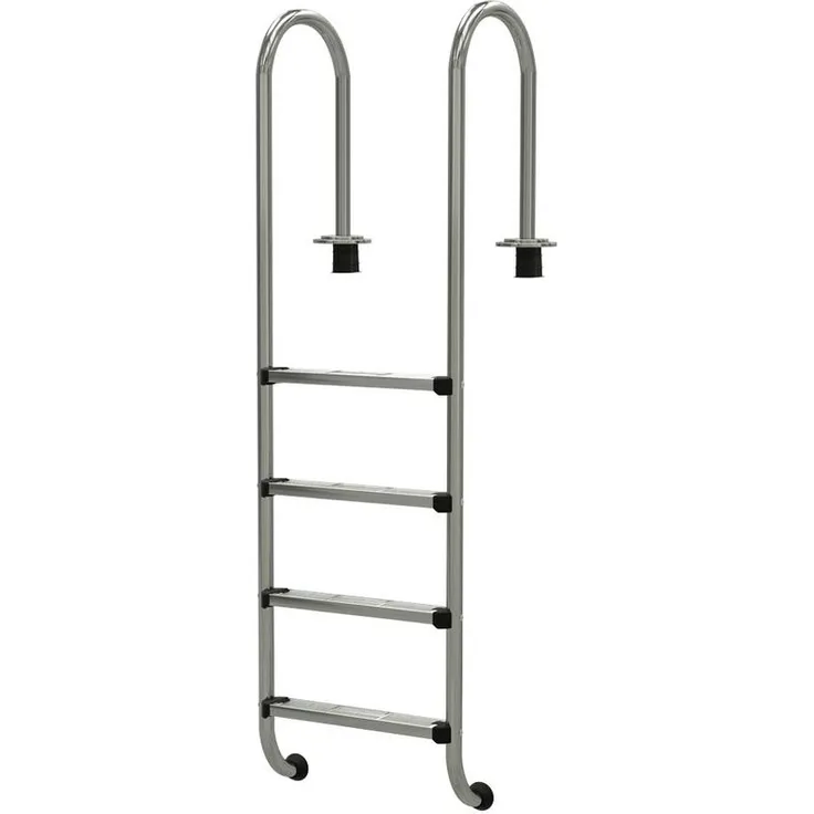 Tiefbeckenleiter 4 Stufen - ENG, Edelstahl V2A
