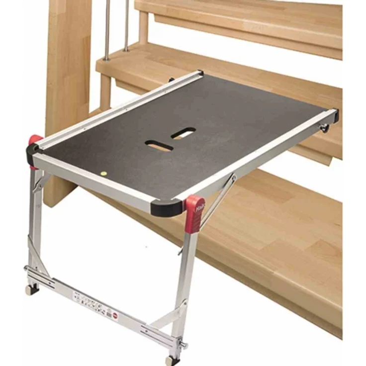 Hailo TP 1 Treppenpodest Aluminium rutschsichere Fußkappen rutschfeste Arbeitsplattform – Bild 3