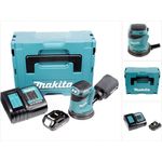 Makita DBO180SA1J 18V Li-ion Akku Exzenterschleifer plus Ladegerät DC 18 SD plus 1 x 2,0 Ah Akku plus Makpac 2 inkl. Einlage