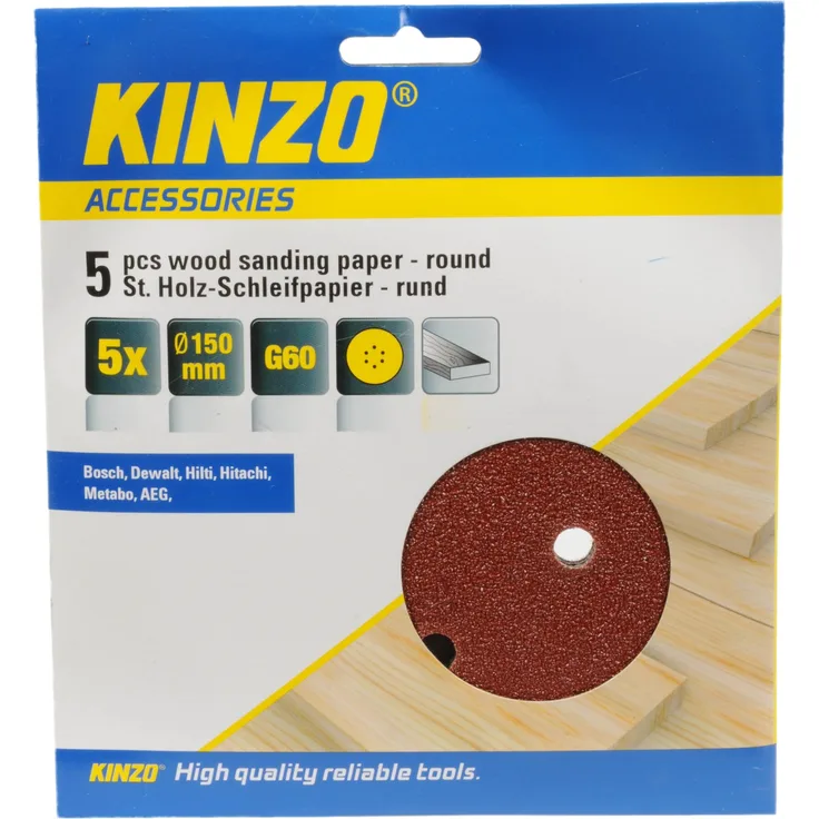 KINZO SandingPaper round Wood 150 mm, 71739
