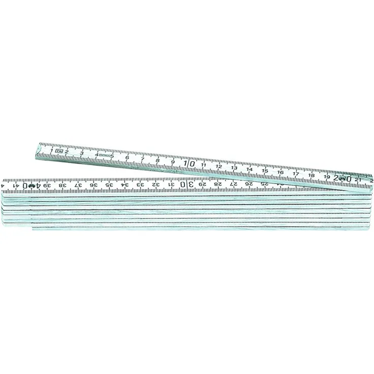 Metrica 23093 Holzgliedermassstab 2 m, weiß