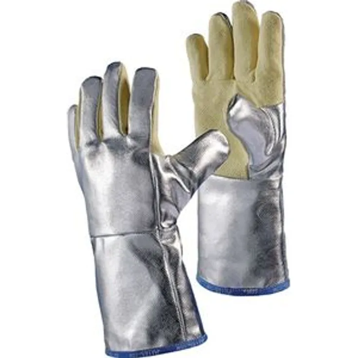 JUTEC Hitzehandschuhe L.38cm Aramid/Preox-Aramid-Alu 5Finger Kat.III max.1000 Grad C