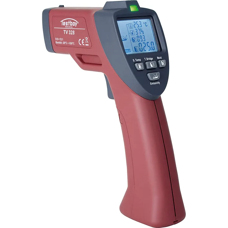 Testboy TV 328 Schimmeldetektor Infrarot-Thermometer mit Taupunktanzeige