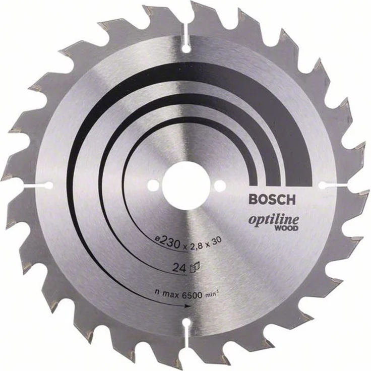 Bosch Professional Kreissägeblatt Optiline Wood (für Holz, 230 x 30 x 2,8 mm, 24 Zähne, Zubehör Kreissäge) – Bild 1