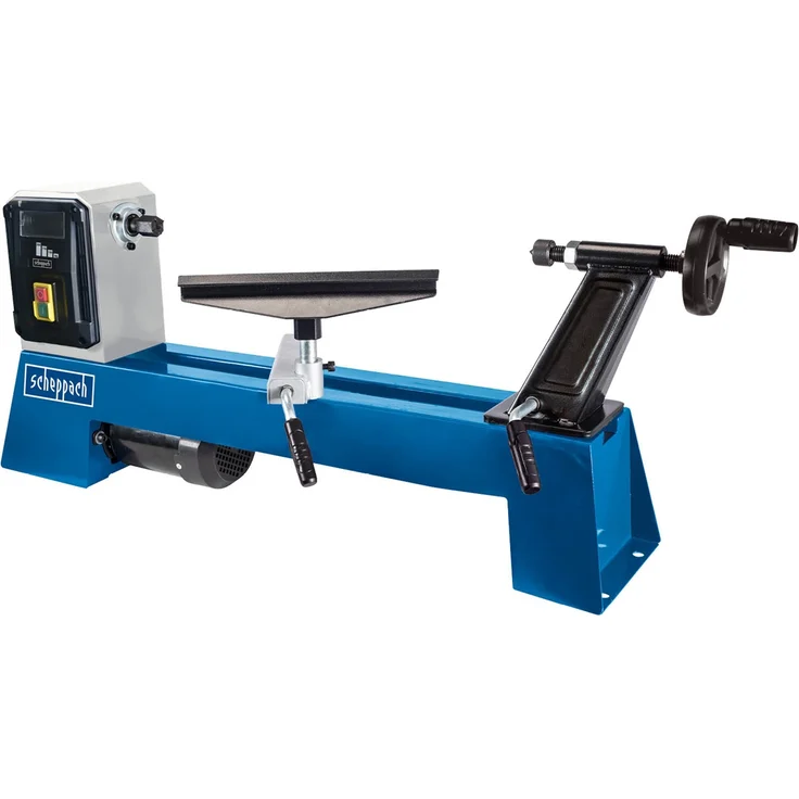 Scheppach DM500T Drechselbank Drechselmaschine Drehbank Drehtischmaschine | 400W Leistung | 4 Stufen von 800–2600 min-1 | Werkstücke max. 500mm Länge / 350mm Ø | M18-Gewinde inkl. 4-Zack-Körnerspitze – Bild 2
